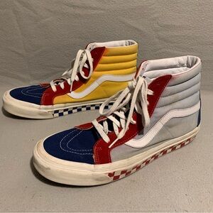 Vans Multi-Color SK8 Hi 38 DX Anaheim Factory Skateboard Shoes Men's sz 11
